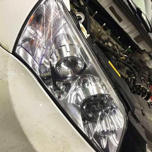 Замена линз в фарах Mazda 3 BL набиксеноновые/ Bi-LED линзы